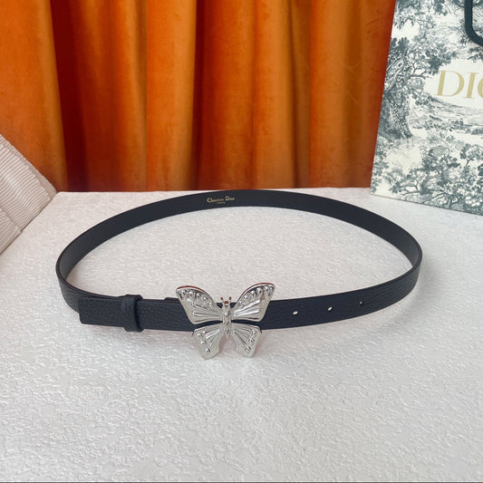 DIOR 25S BELT 20 MM IN BLACK CALFSKIN 567922