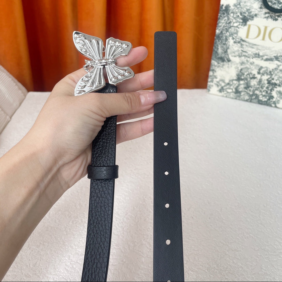 DIOR 25S BELT 20 MM IN BLACK CALFSKIN 567922