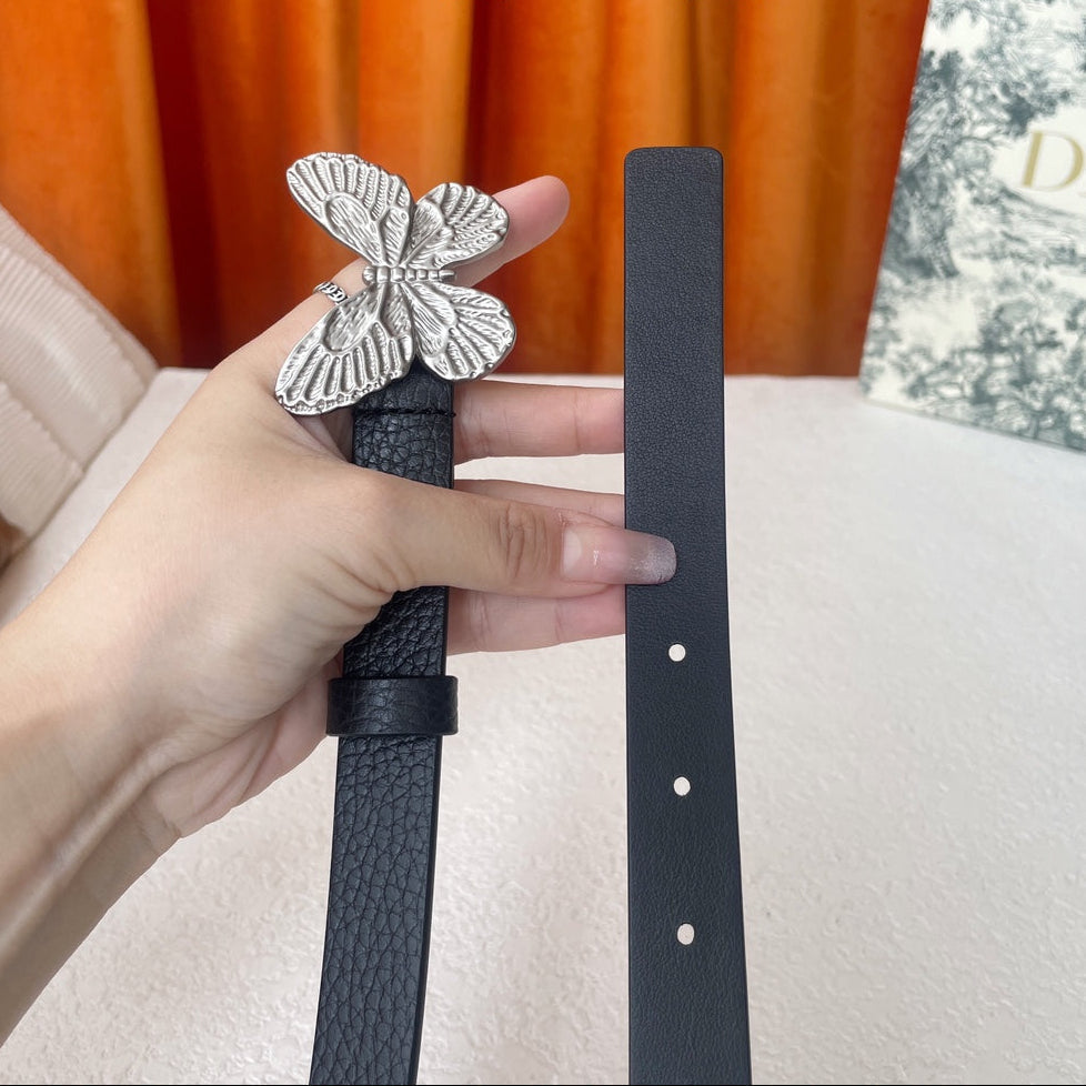 DIOR 25S BELT 20 MM IN BLACK CALFSKIN 567925
