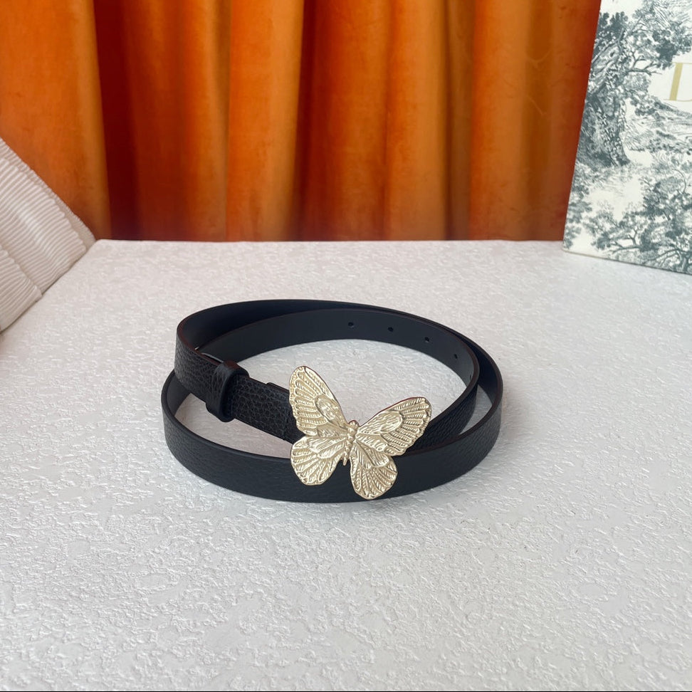 DIOR 25S BELT 20 MM IN BLACK CALFSKIN 567926