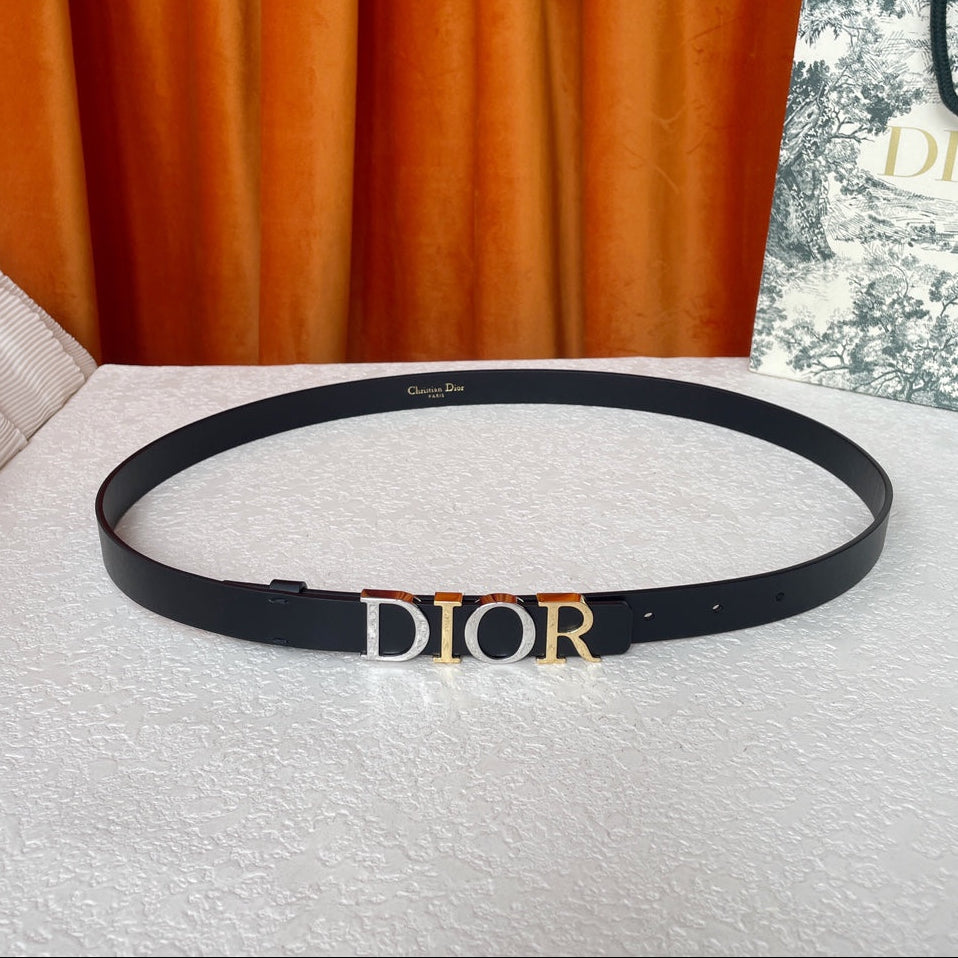 DIOR 25S BELT 20 MM IN BLACK CALFSKIN 562162