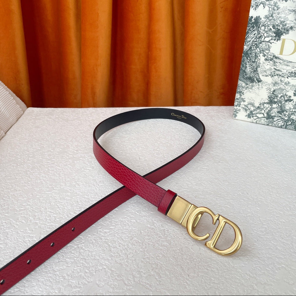 DIOR 25S BELT 20 MM IN RED CALFSKIN 563226