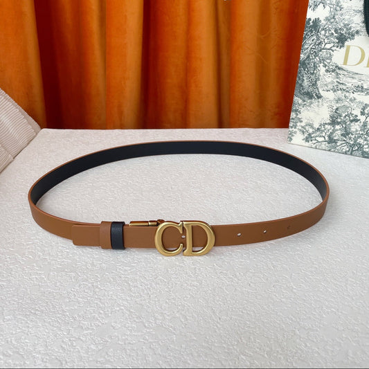 DIOR 25S BELT 20 MM IN BROWN CALFSKIN 563228