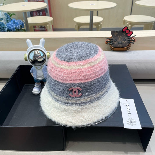 CHANEL BUCKET HAT IN COLORFUL FLEECE 421128