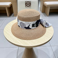 CHANEL NATURAL STRAW BUCKET HAT WITH RIBBON 672773