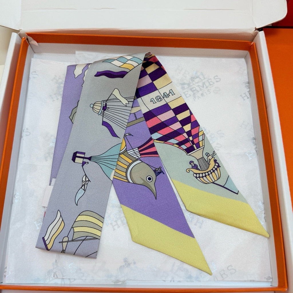 HERMES HERMES 25S NECKERCHIEF 86 IN SILK 991549