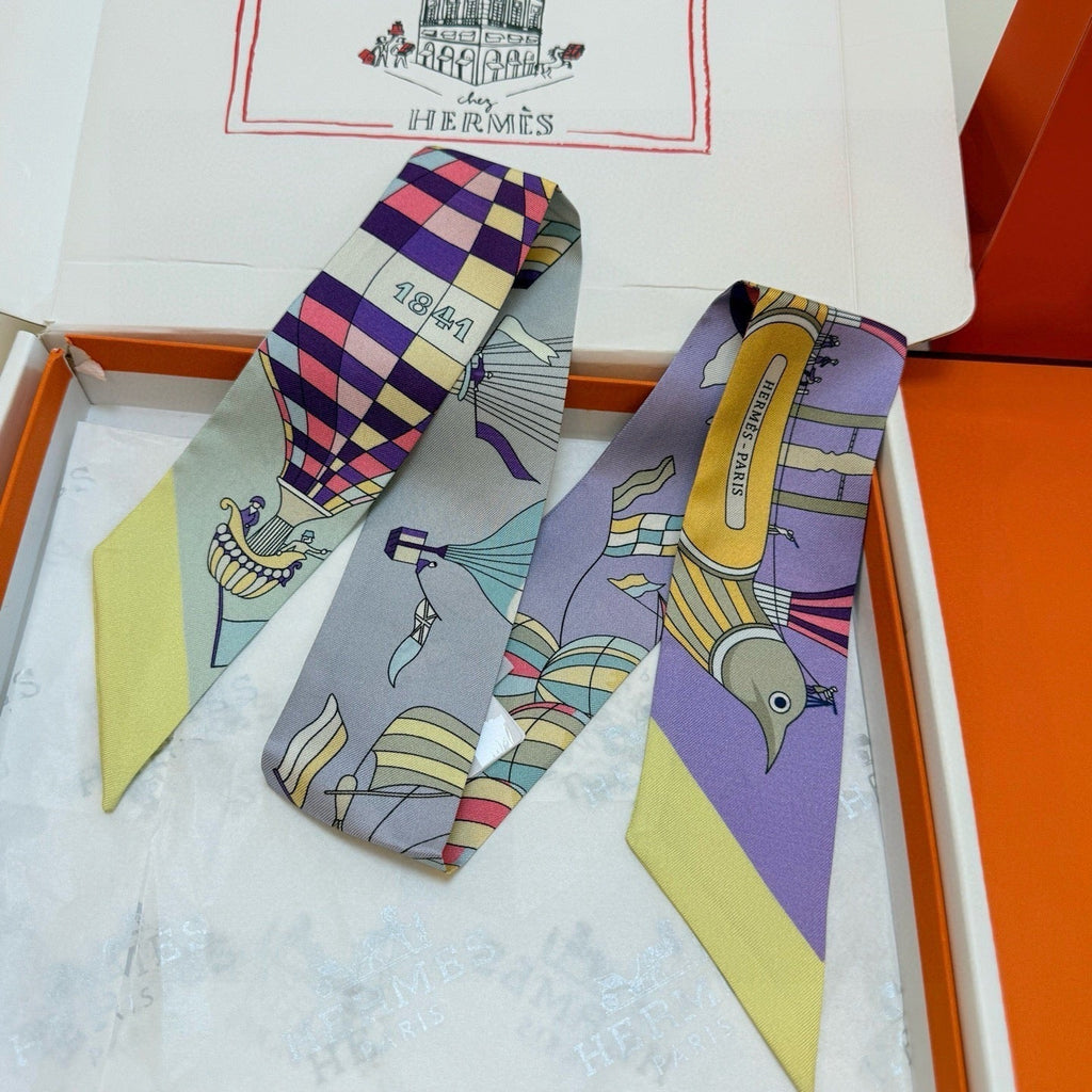 HERMES HERMES 25S NECKERCHIEF 86 IN SILK 991549