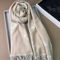 COACH HORSE & CARRIAGE PRINT SCARF 195 CM IN BEIGE WOOL 375241