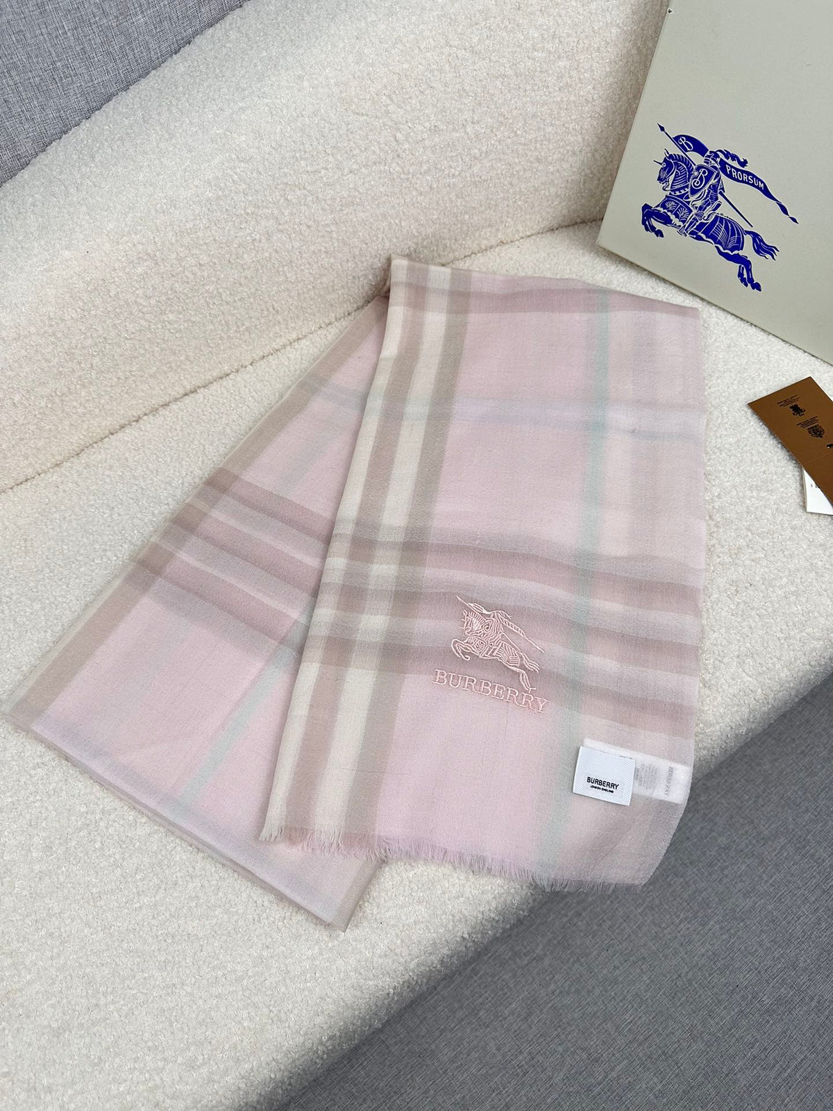 BURBERRY BBR SCARF 220 CM IN CASHMERE 490972