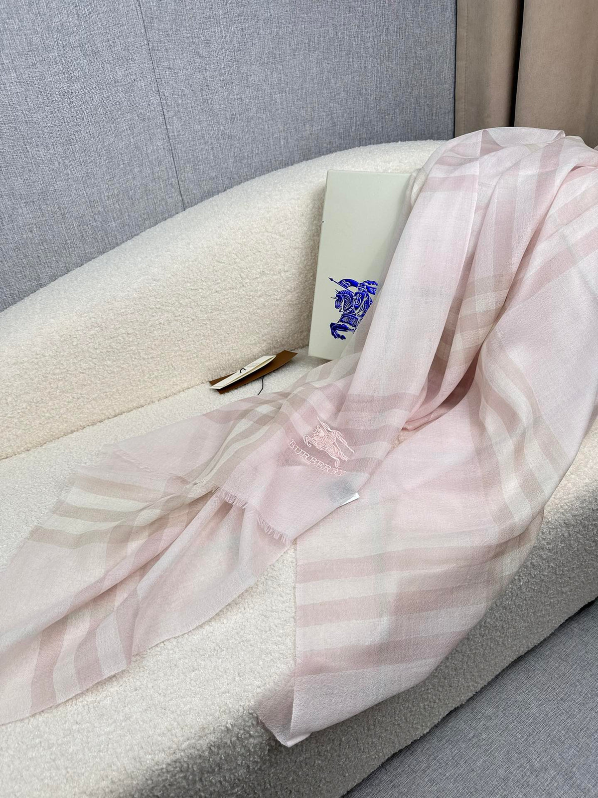 BURBERRY BBR SCARF 220 CM IN CASHMERE 490972