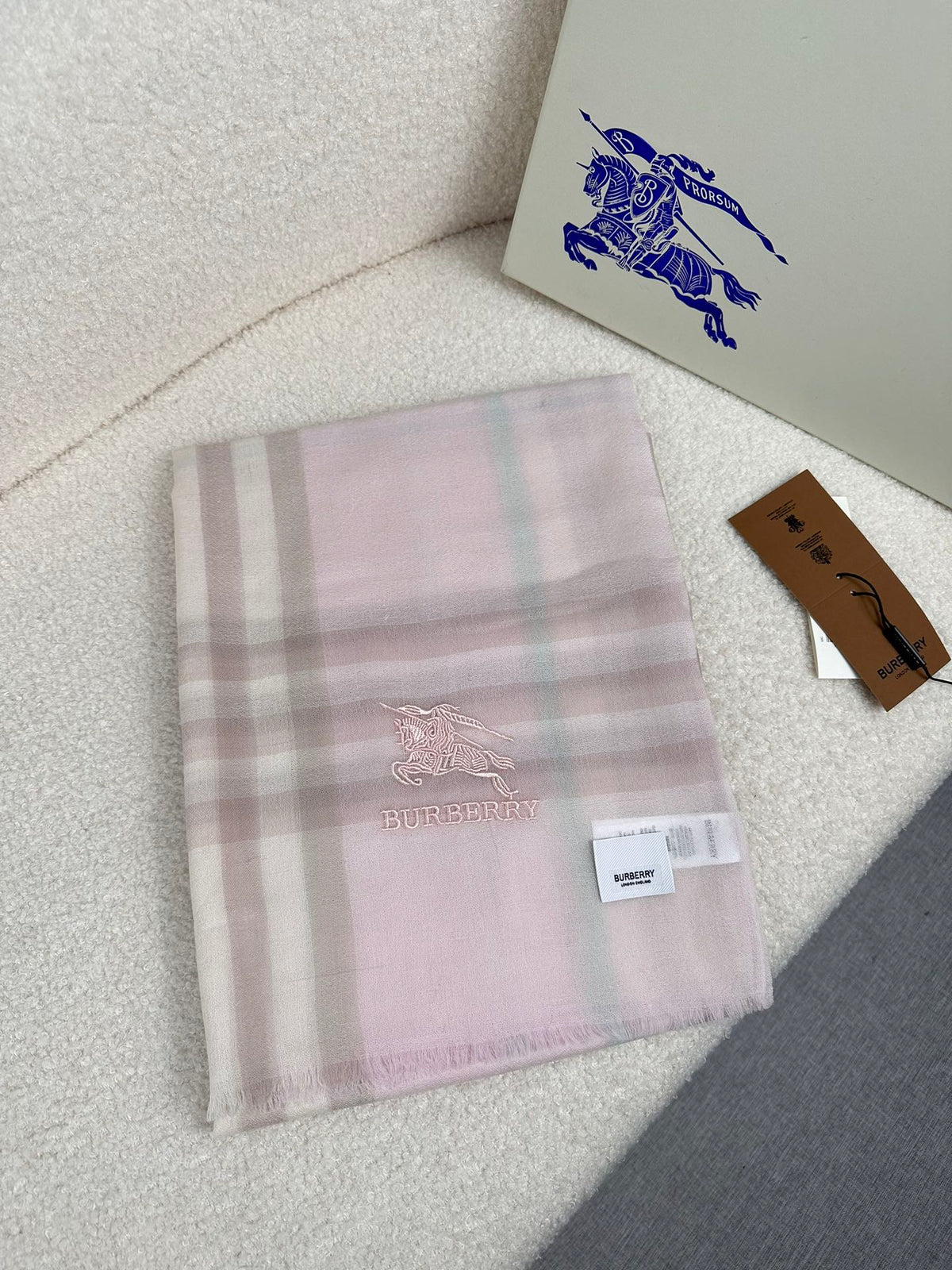 BURBERRY BBR SCARF 220 CM IN CASHMERE 490972