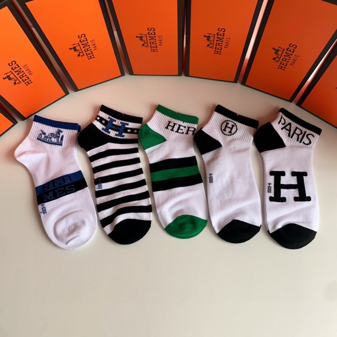 HERMES LOW-CUT SOCKS 189458 (1 BOX)