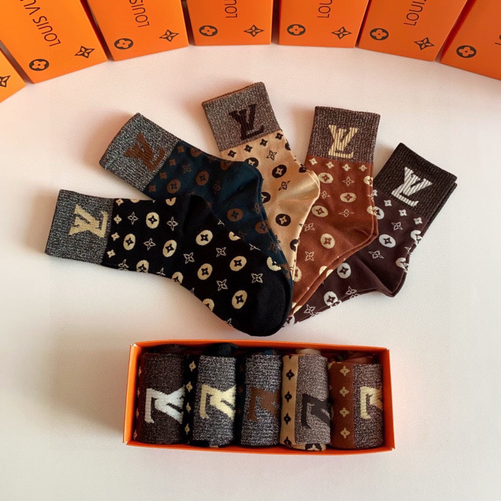 LOUIS VUITTON LOW-CUT SOCKS 407976 (1 BOX)
