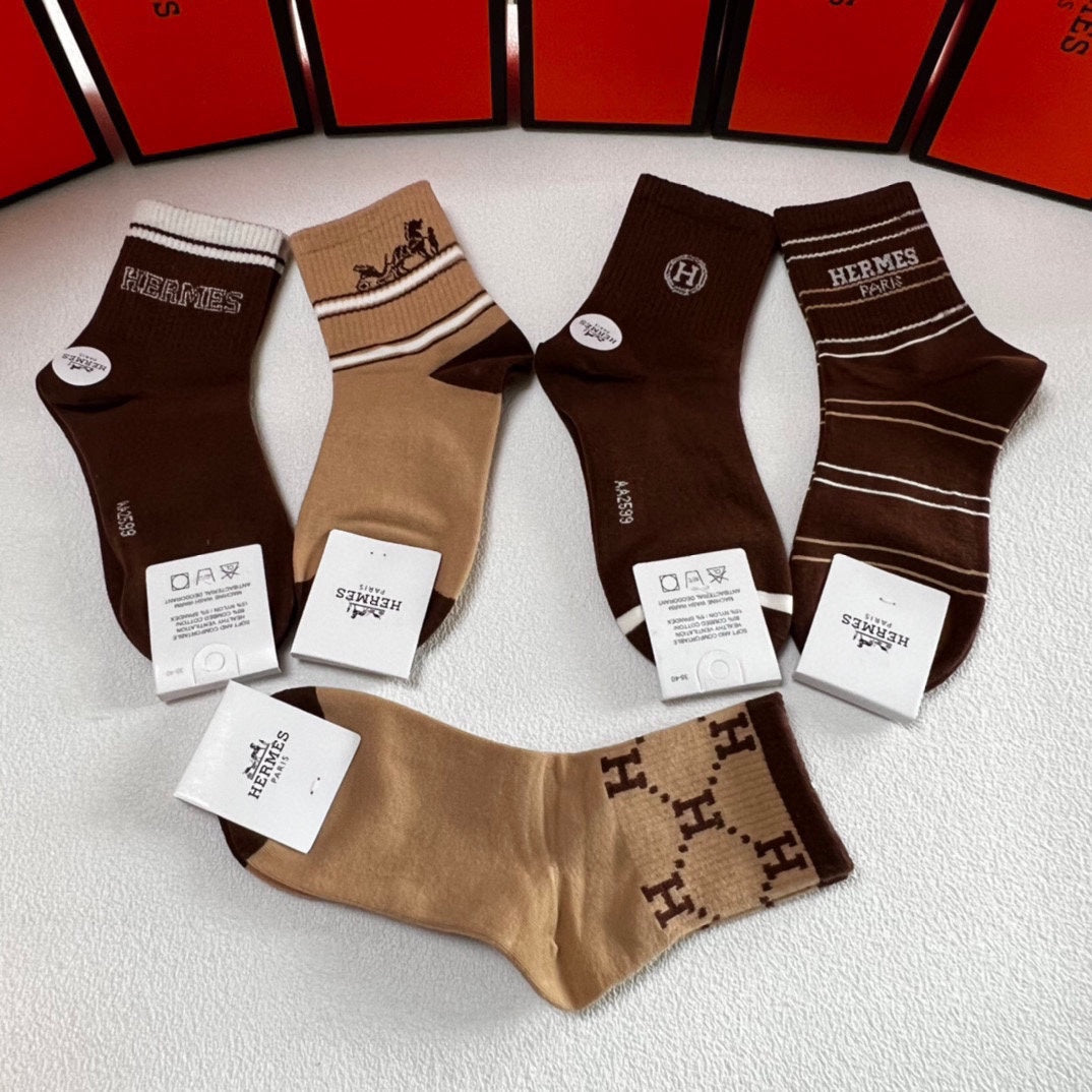 HERMES LOW-CUT SOCKS 410980 (1 BOX)