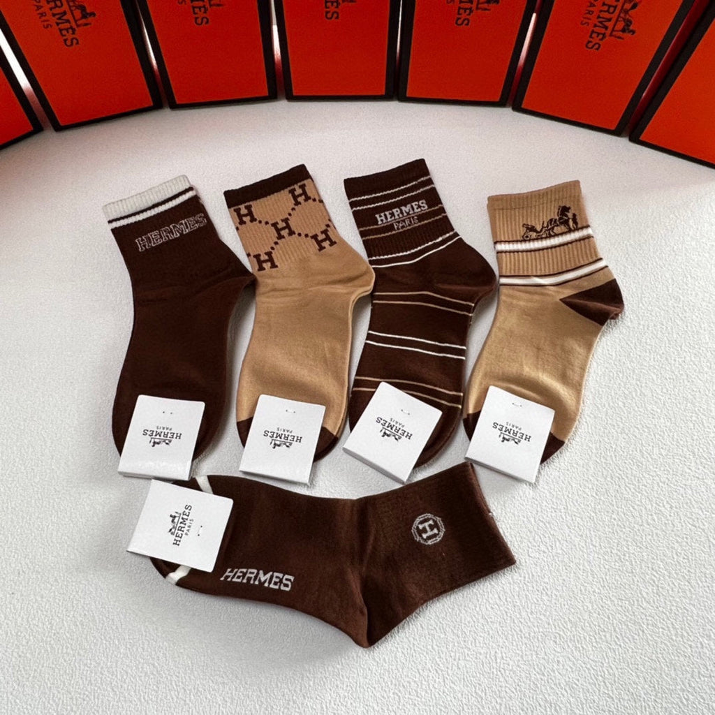 HERMES LOW-CUT SOCKS 410980 (1 BOX)
