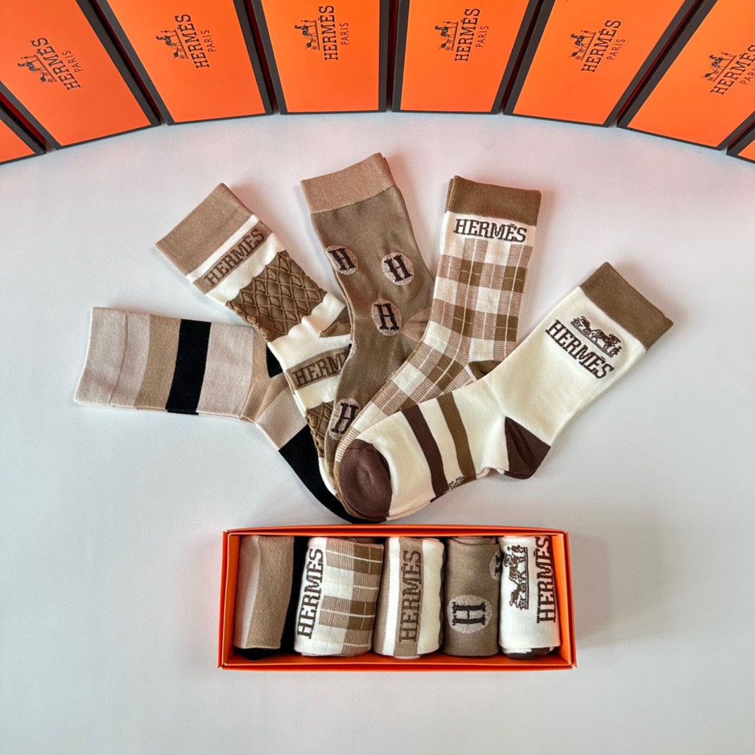 HERMES LOW-CUT SOCKS 417462 (1 BOX)