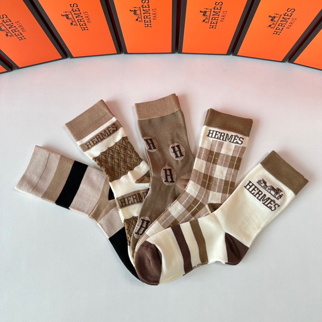 HERMES LOW-CUT SOCKS 417462 (1 BOX)