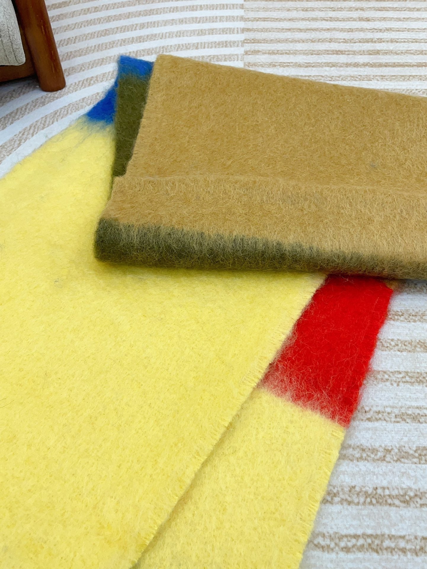 LOEWE SCARF 185 CM IN COLORFUL GRADIENT WOOL AND MOHAIR 396252