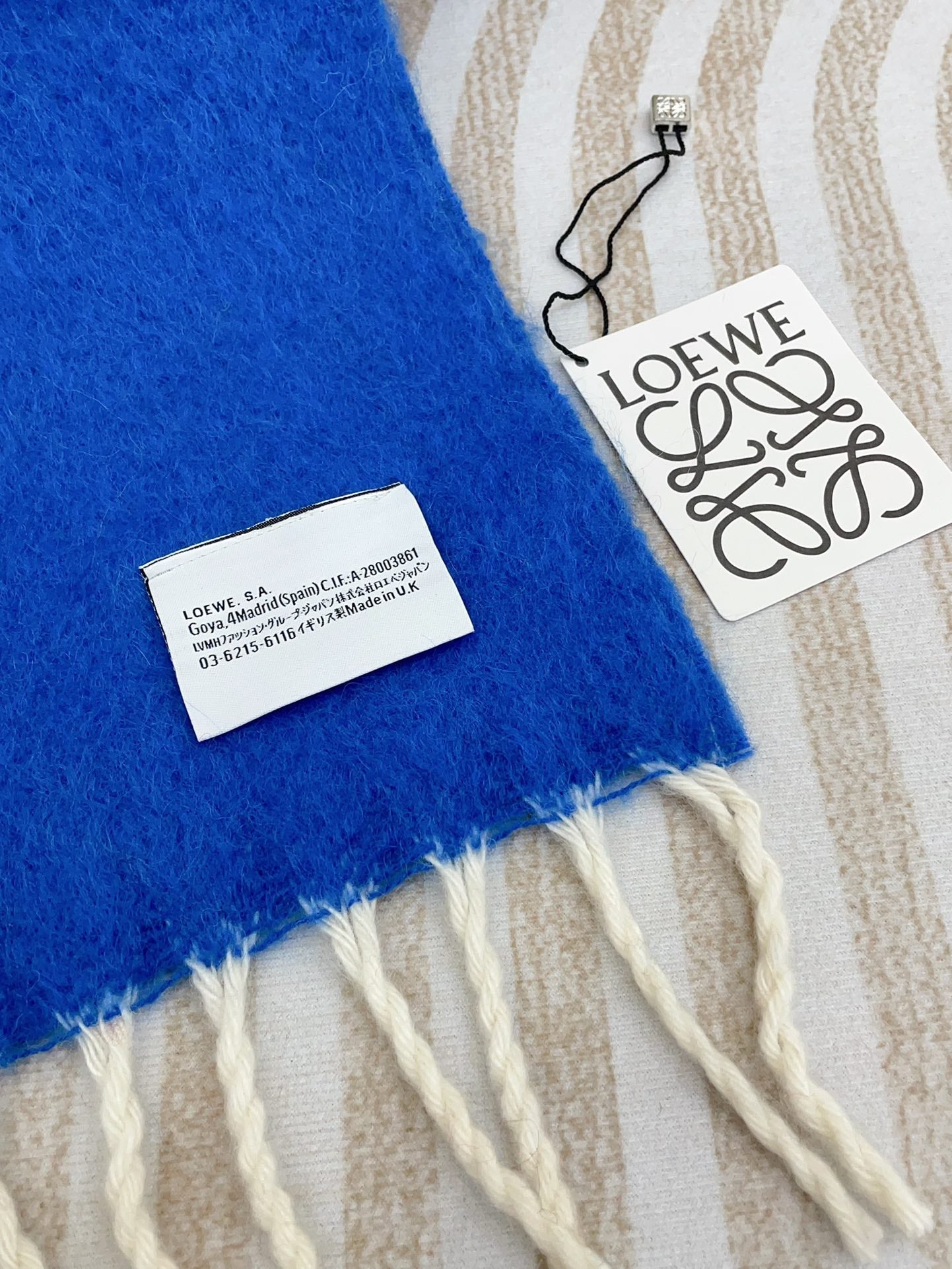 LOEWE SCARF 185 CM IN COLORFUL GRADIENT WOOL AND MOHAIR 396252