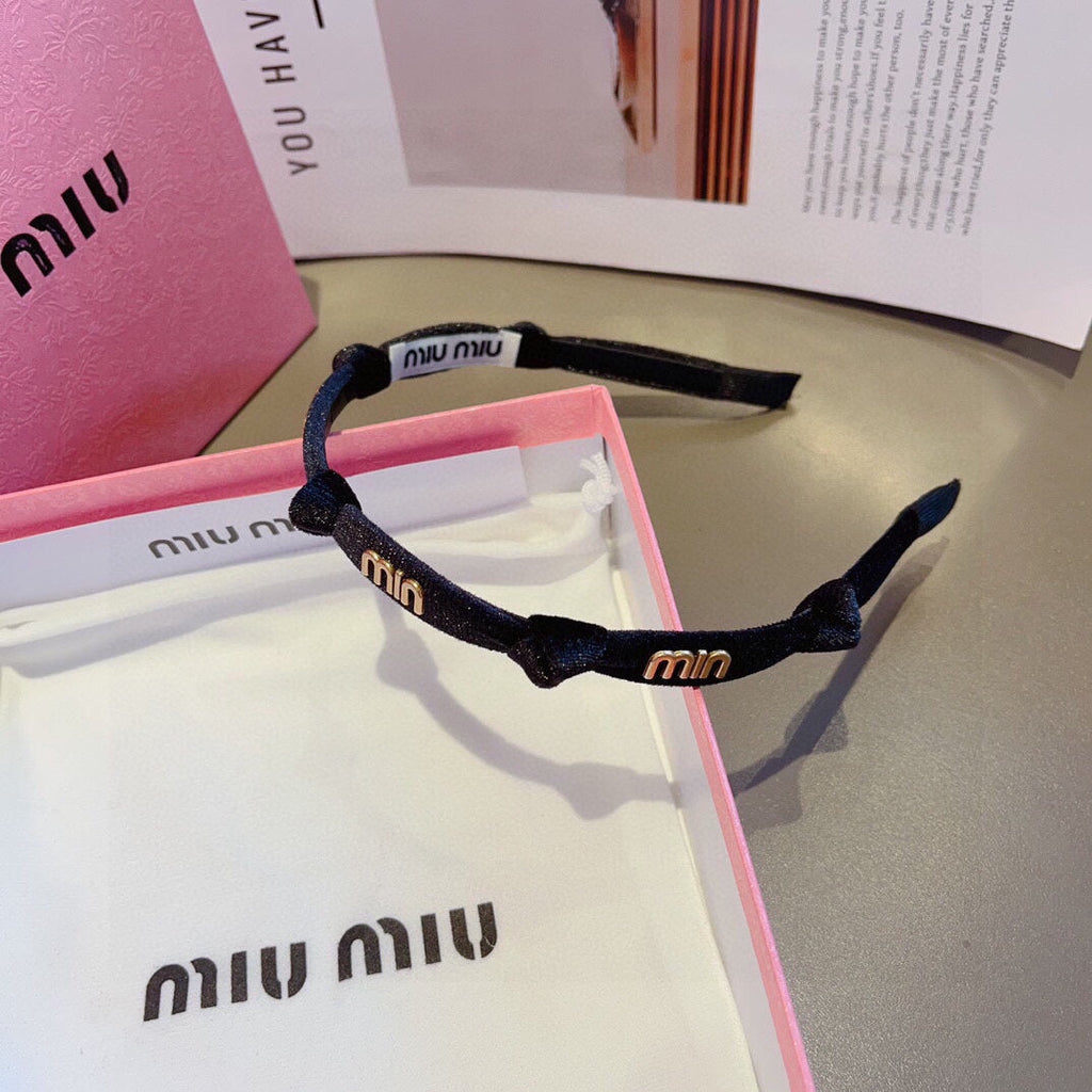 CHANEL BLACK VELVET HEADBAND 397106