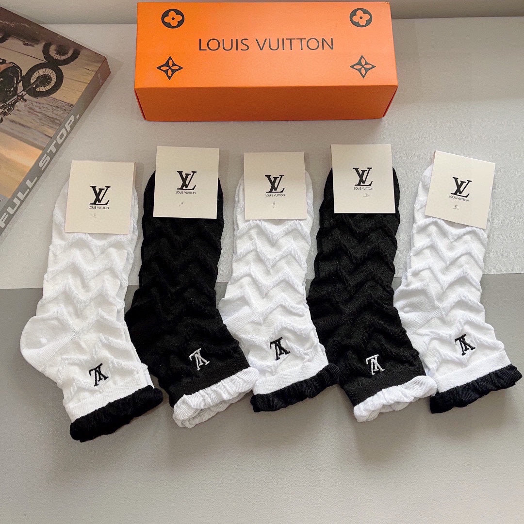 LOUIS VUITTON LOW-CUT SOCKS 425637 (1 BOX)