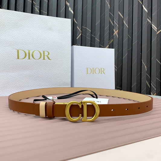 DIOR 25S BELT 20 MM IN BROWN CALFSKIN 568721