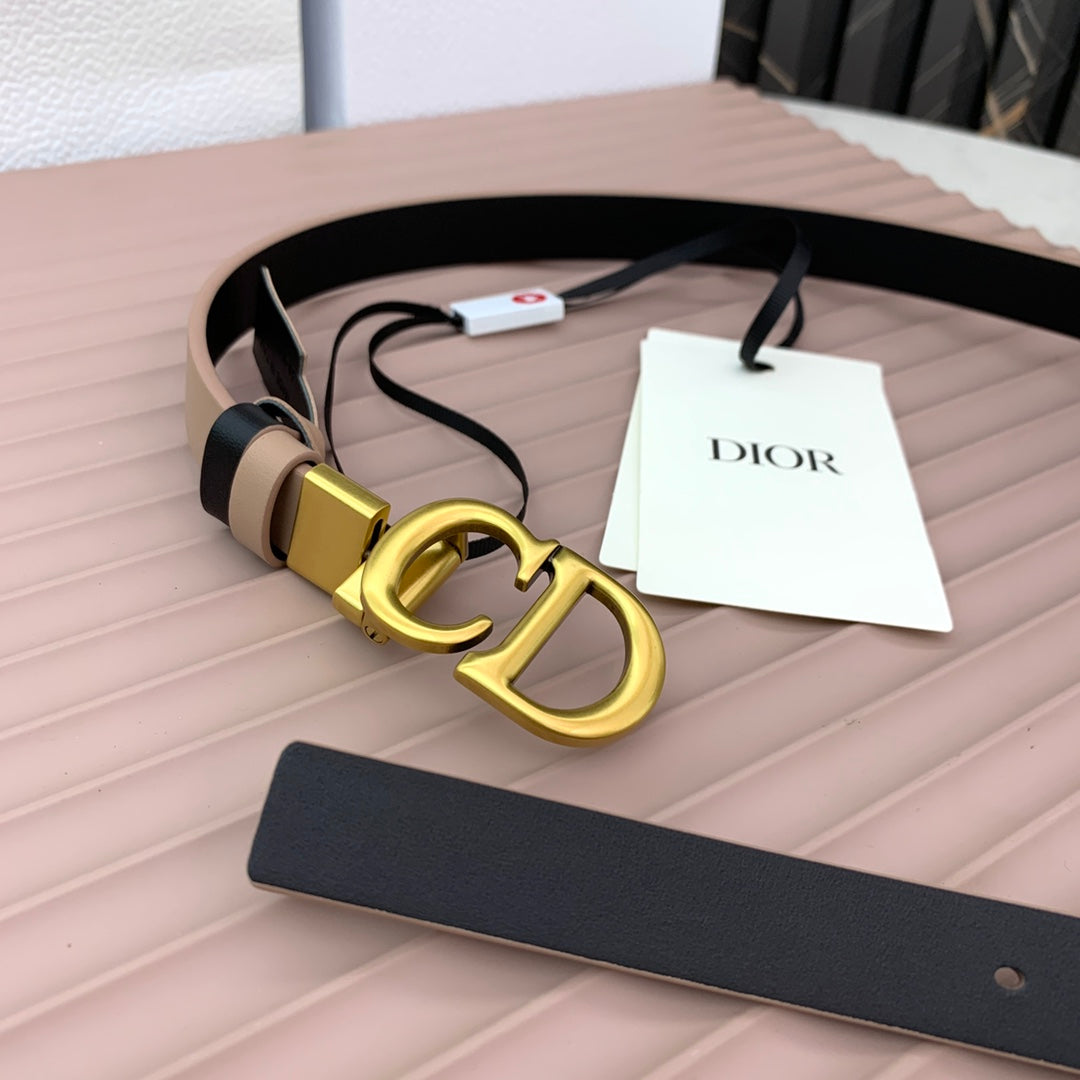 DIOR 25S BELT 20 MM IN TAN BEIGE CALFSKIN 568722