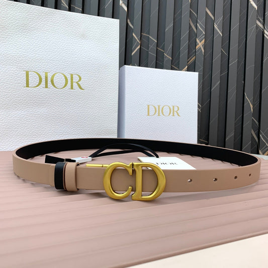 DIOR 25S BELT 20 MM IN TAN BEIGE CALFSKIN 568722