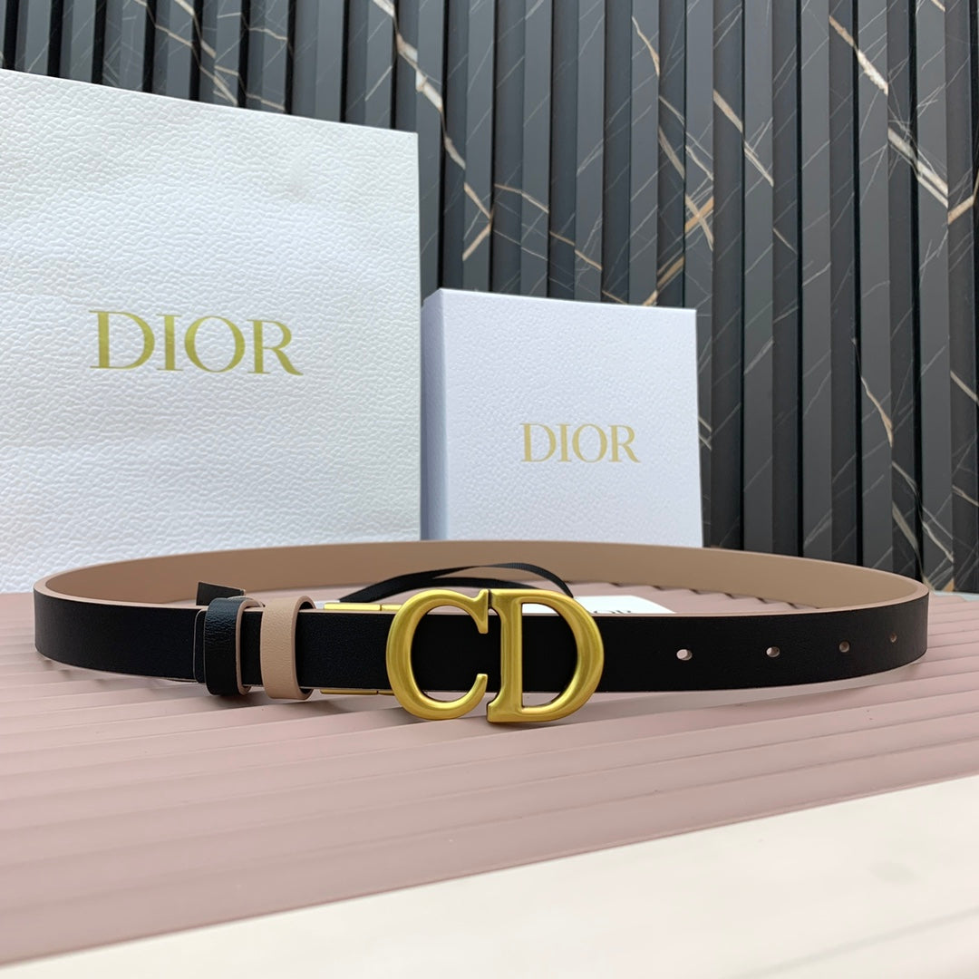 DIOR 25S BELT 20 MM IN TAN BEIGE CALFSKIN 568722