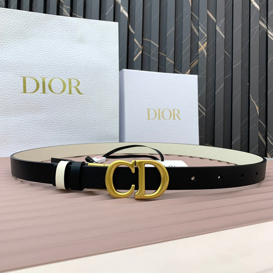DIOR 25S BELT 20 MM IN BLACK CALFSKIN 568723