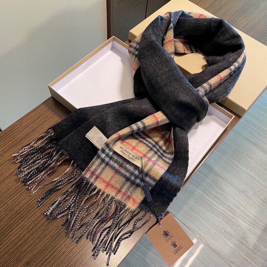 BURBERRY BBR SCARF 200 CM IN CASHMERE 509630