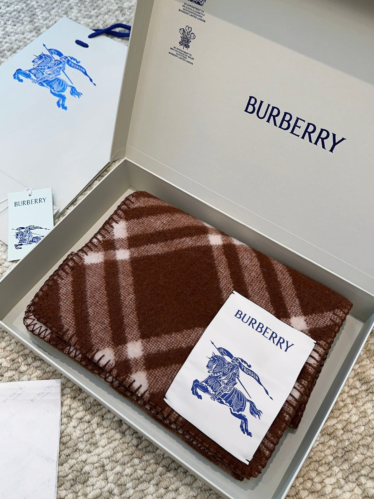 BURBERRY BBR SCARF 182 CM IN CASHMERE 489864