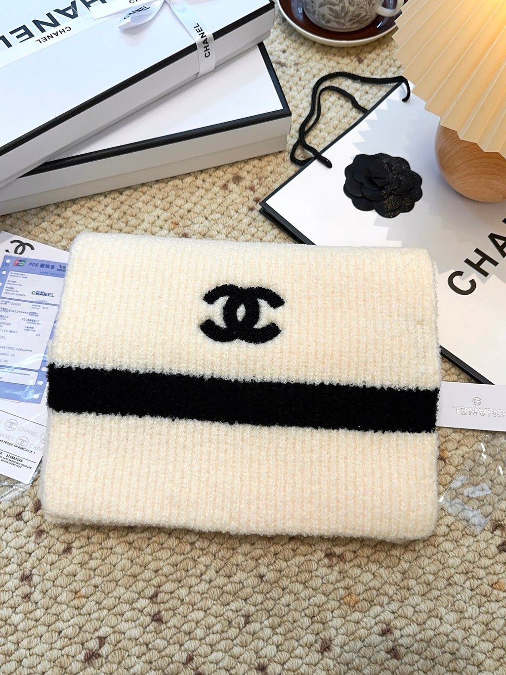 CHANEL 25S SCARF 175 CM IN  WOOL CASHMERE 943160