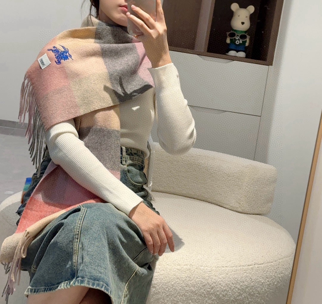 BURBERRY BBR SCARF 200 CM IN CASHMERE 486825