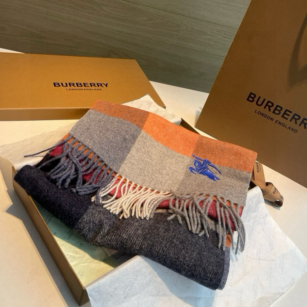 BURBERRY BBR SCARF 180 CM IN CASHMERE 504425