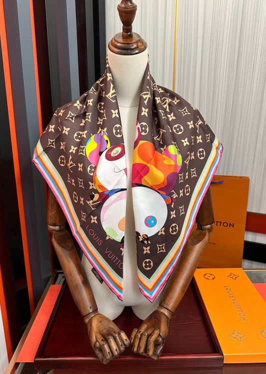 LOUIS VUITTON LV SCARF 90 CM IN SILK 738413