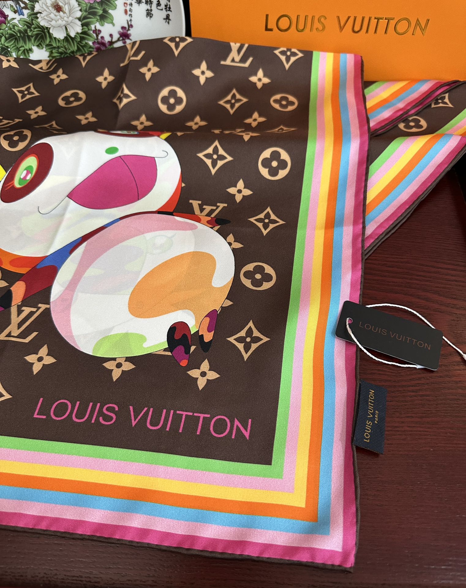 LOUIS VUITTON LV SCARF 90 CM IN SILK 738413