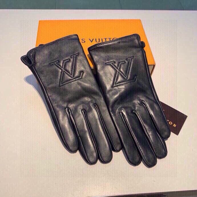 LOUIS VUITTON LV GLOVES IN BLACK LAMBSKIN 467961