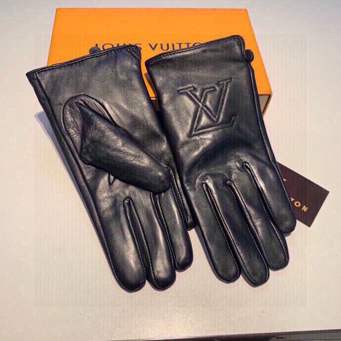 LOUIS VUITTON LV GLOVES IN BLACK LAMBSKIN 467961