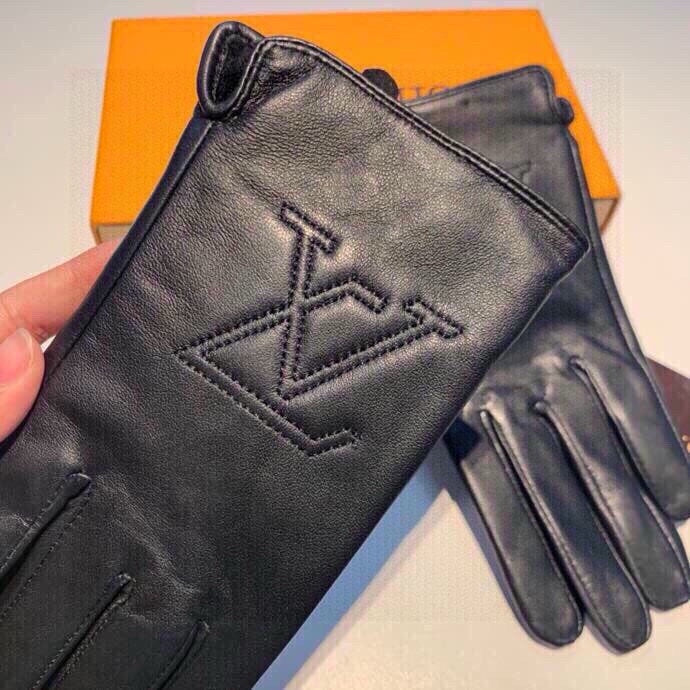 LOUIS VUITTON LV GLOVES IN BLACK LAMBSKIN 467961