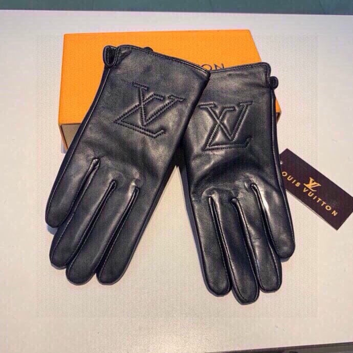LOUIS VUITTON LV GLOVES IN BLACK LAMBSKIN 467961