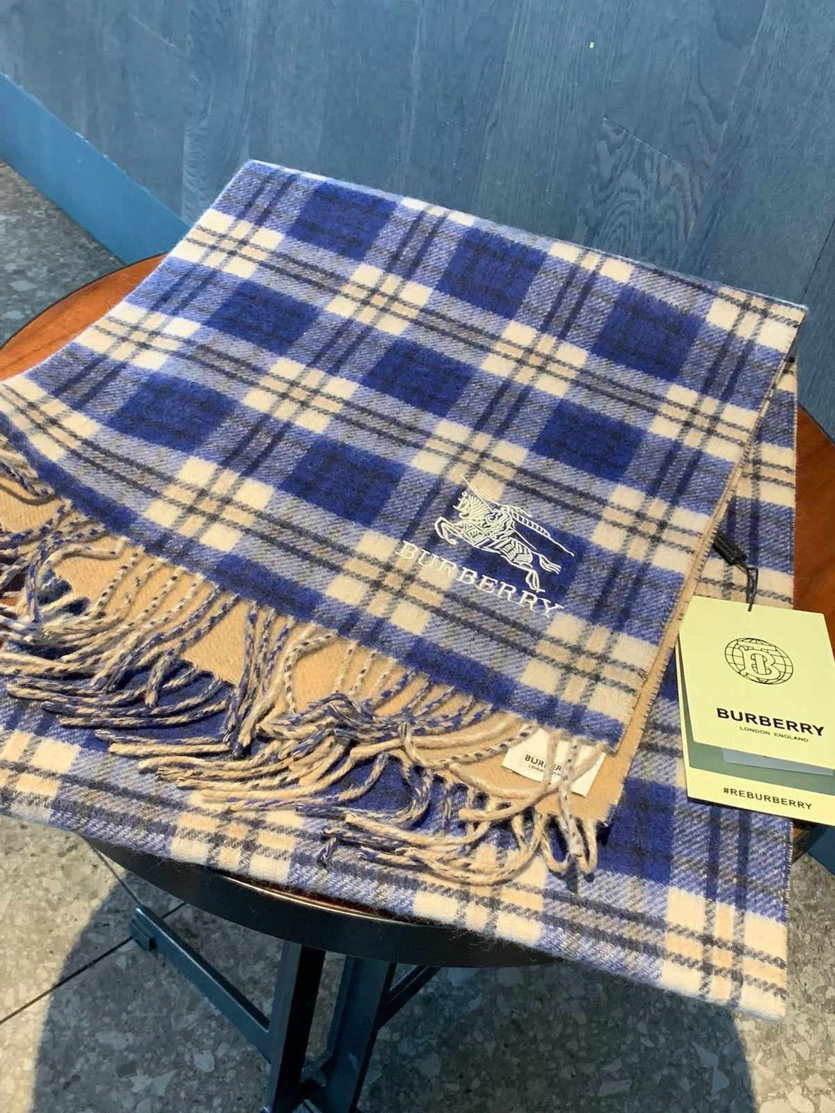 BURBERRY BBR SCARF 190 CM IN CASHMERE 488275