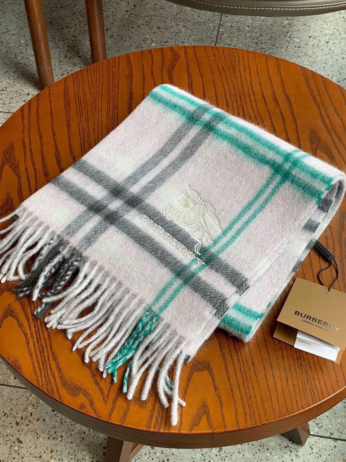 BURBERRY BBR SCARF 190 CM IN CASHMERE 490769