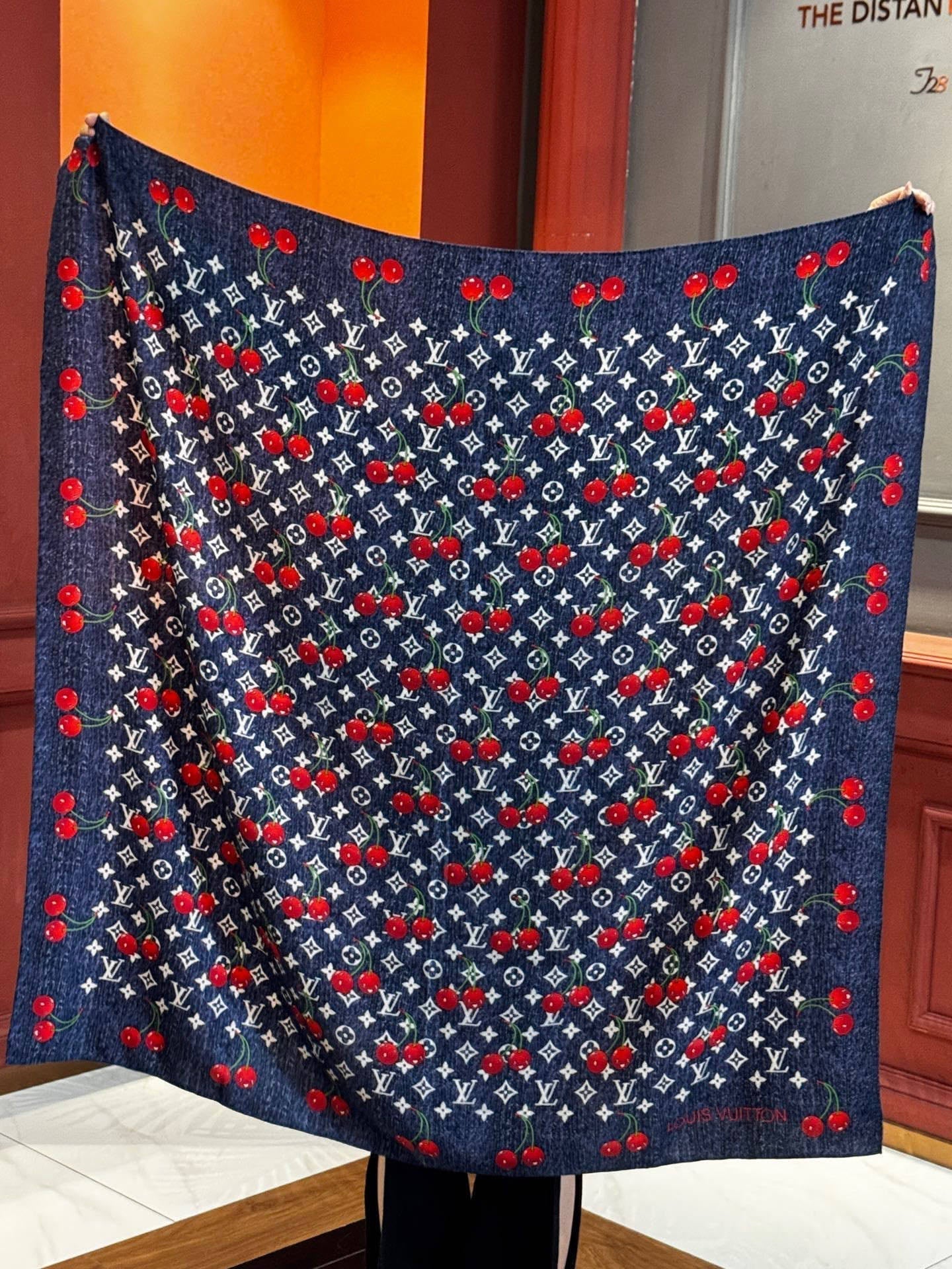 LOUIS VUITTON LV SCARF 140 CM IN SILK-CASHMERE BLEND 737269