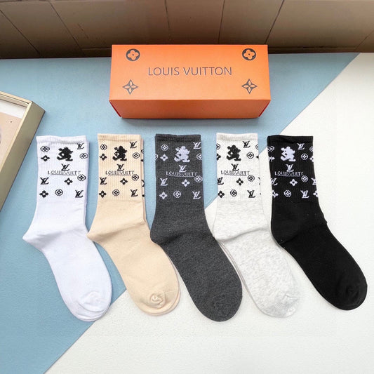 LOUIS VUITTON CREW SOCKS 207646 (1 BOX)