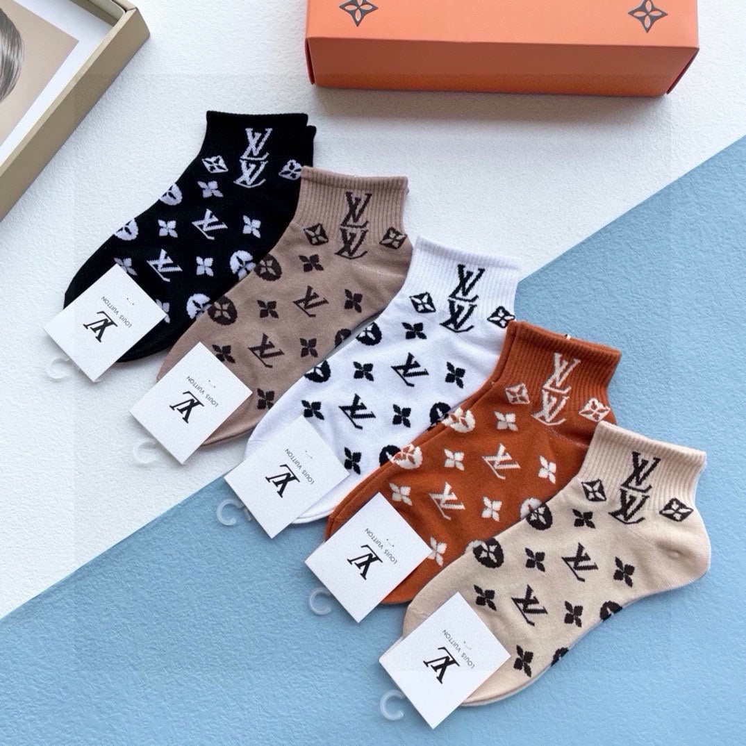 LOUIS VUITTON LOW-CUT SOCKS 409445(1 BOX)