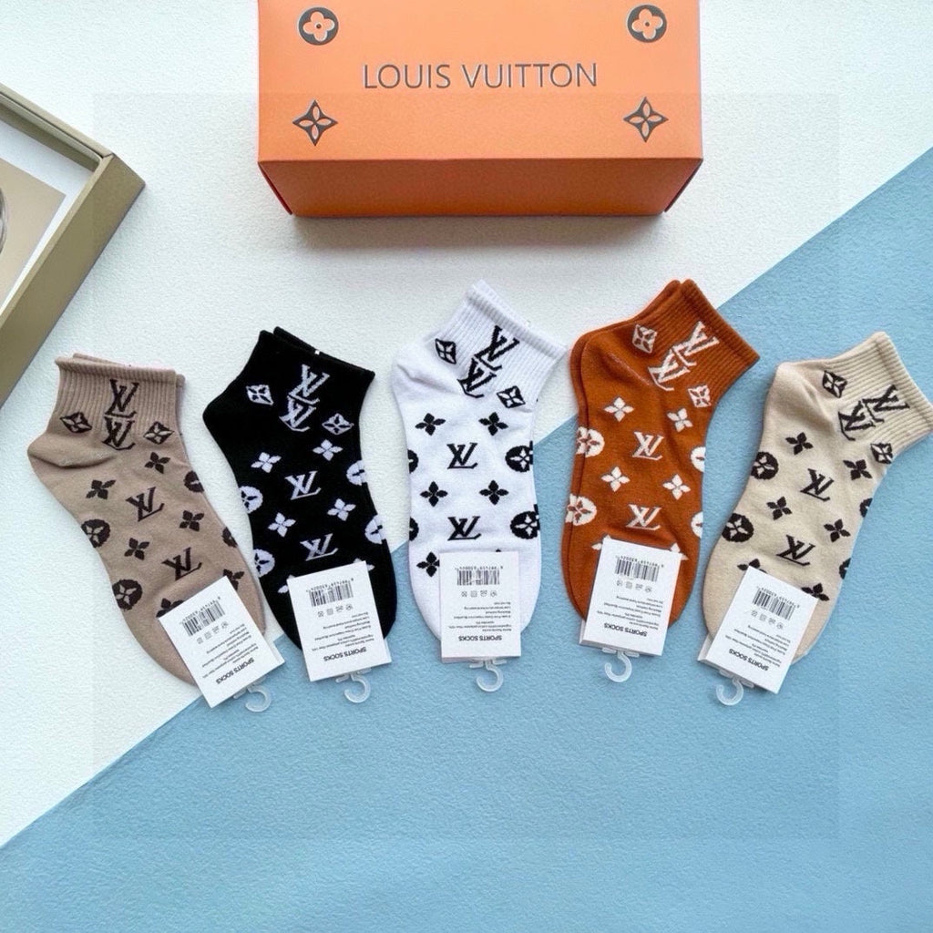 LOUIS VUITTON LOW-CUT SOCKS 409445(1 BOX)