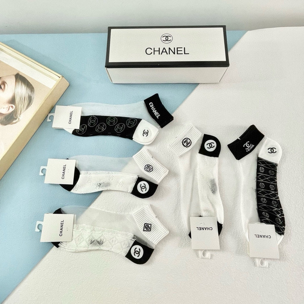 CHANEL LOW-CUT SOCKS 417405 ( 1 BOX )