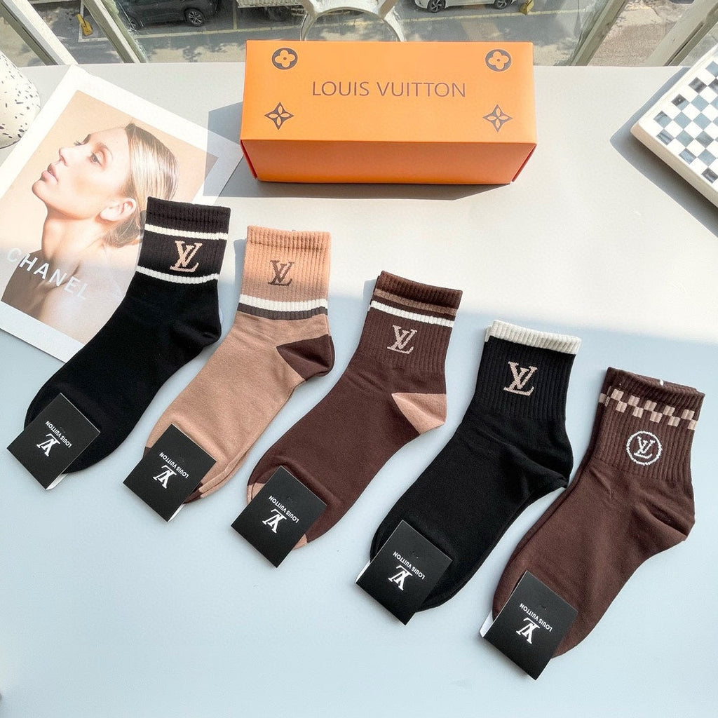 LOUIS VUITTON LOW-CUT SOCKS 417411 (1 BOX)