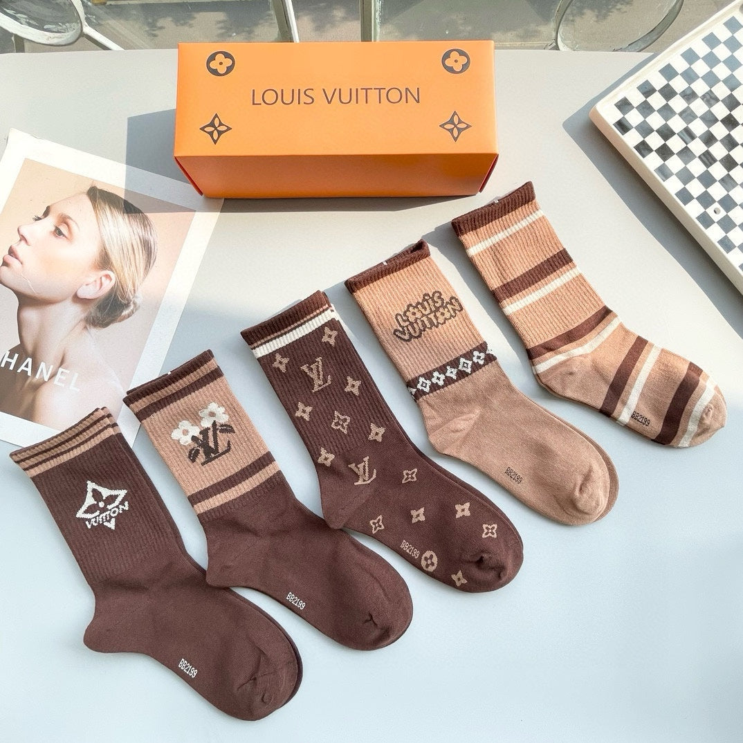 LOUIS VUITTON CREW SOCKS 417427 (1 BOX)